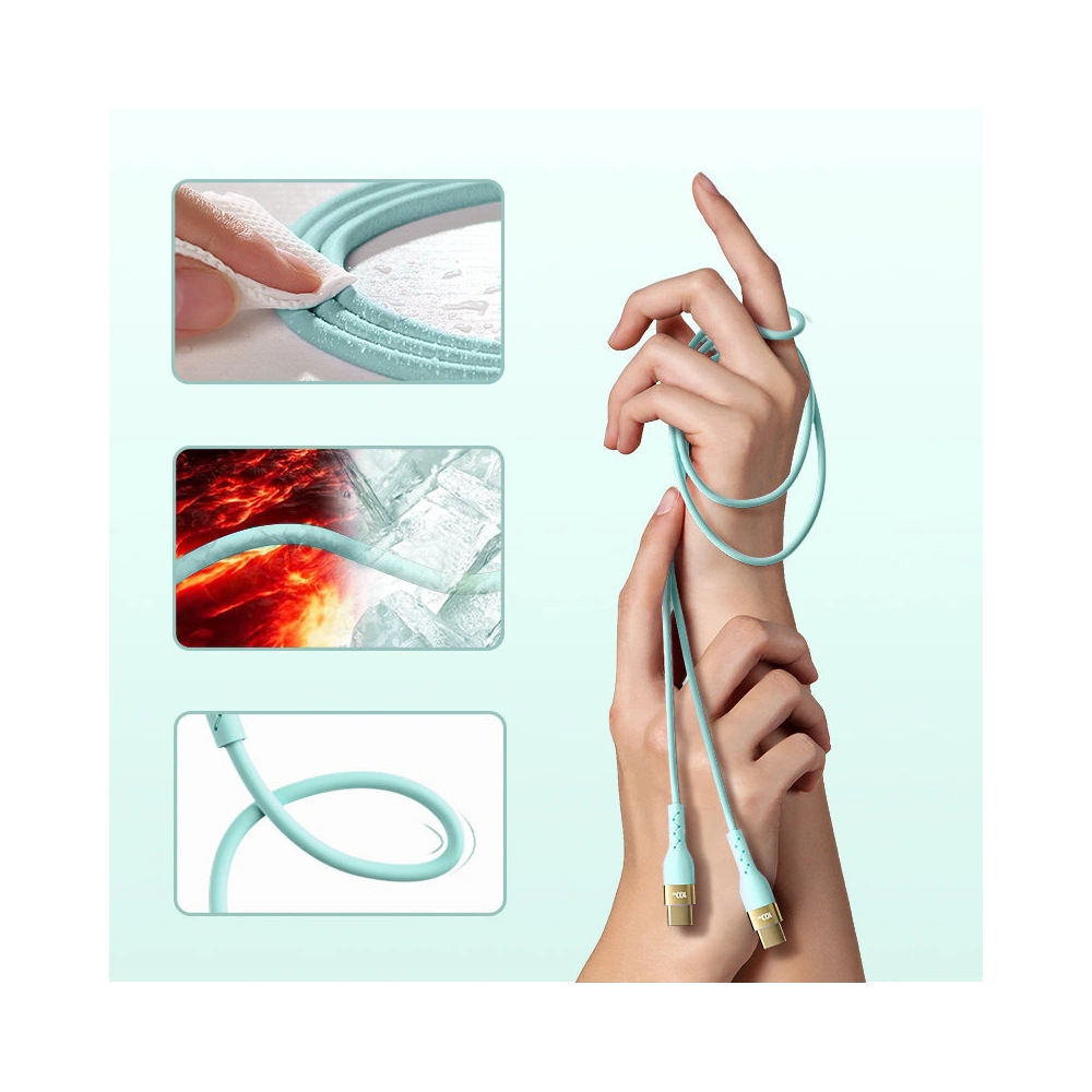 Kabel Joyroom Liquid Silicone USB/USB-C PD 100W 1,2m zielony (S-1250N18-10)