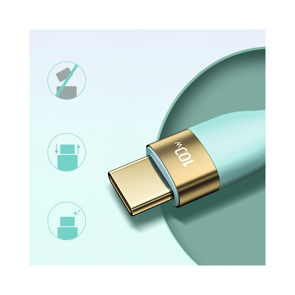 Kabel Joyroom Liquid Silicone USB/USB-C PD 100W 1,2m zielony (S-1250N18-10)