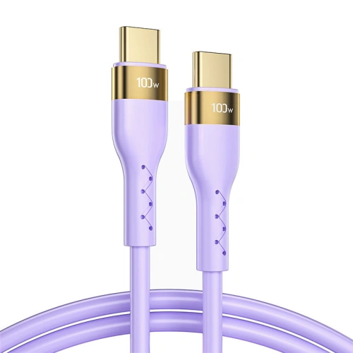 Kup Cablu Joyroom Silicon lichid USB/USB-C PD 100W 1,2m violet (S-1250N18-10) - JYR386 - {ean13} - Sklep Home Screen