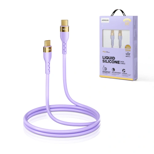 Kup Cablu Joyroom Silicon lichid USB/USB-C PD 100W 1,2m violet (S-1250N18-10) - JYR386 - {ean13} - Sklep Home Screen