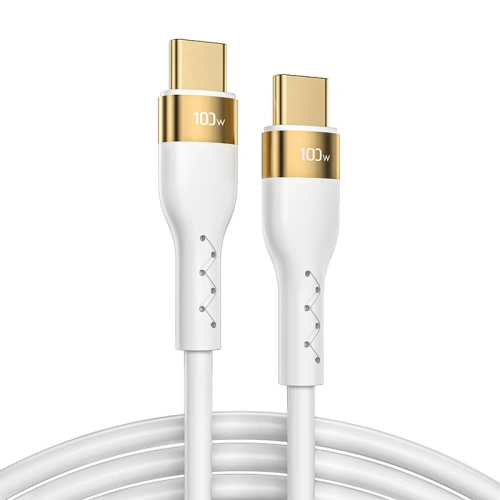 Kup Kabel Joyroom Silicon lichid USB/USB-C PD 100W 2m alb (S-2050N18-10) - JYR387 - {ean13} - Sklep Home Screen