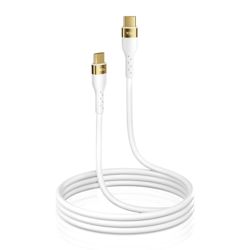 Buy Joyroom Liquid Silicone USB-C - USB-C charging / data cable PD 100W 2m white (S-2050N18-10) - JYR387 - {ean13} - Home Screen Store Europe