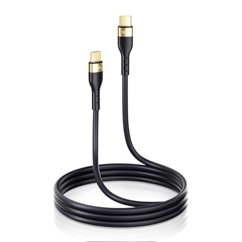 Buy Joyroom Liquid Silicone USB-C - USB-C charging / data cable PD 100W 2m black (S-2050N18-10) - JYR388 - {ean13} - Home Screen Store Europe