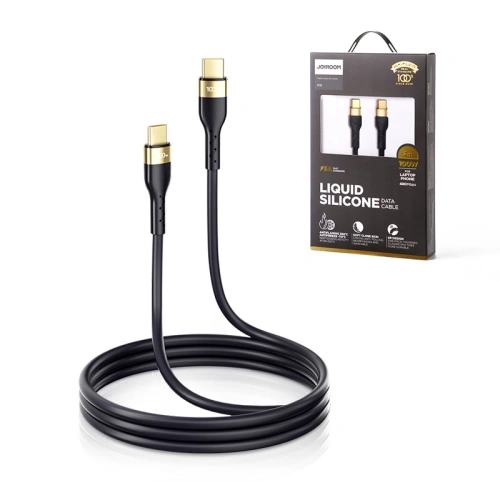 Buy Joyroom Liquid Silicone USB-C - USB-C charging / data cable PD 100W 2m black (S-2050N18-10) - JYR388 - {ean13} - Home Screen Store Europe