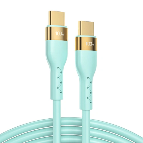 Kup Kabel Joyroom Flüssigsilikon USB/USB-C PD 100W 2m grün (S-2050N18-10) - JYR389 - {ean13} - Sklep Home Screen