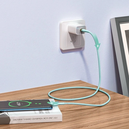 Buy Joyroom Liquid Silicone USB-C - USB-C charging / data cable PD 100W 2m green (S-2050N18-10) - JYR389 - {ean13} - Home Screen Store Europe