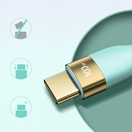 Kup Kabel Joyroom Liquid Silicone USB/USB-C PD 100W 2m zielony (S-2050N18-10) - JYR389 - {ean13} - Sklep Home Screen