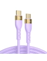 Joyroom Liquid Silicone USB-C - USB-C charging / data cable PD 100W 2m purple (S-2050N18-10)