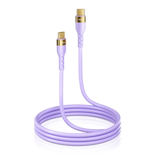 Buy Joyroom Liquid Silicone USB-C - USB-C charging / data cable PD 100W 2m purple (S-2050N18-10) - JYR390 - {ean13} - Home Screen Store Europe