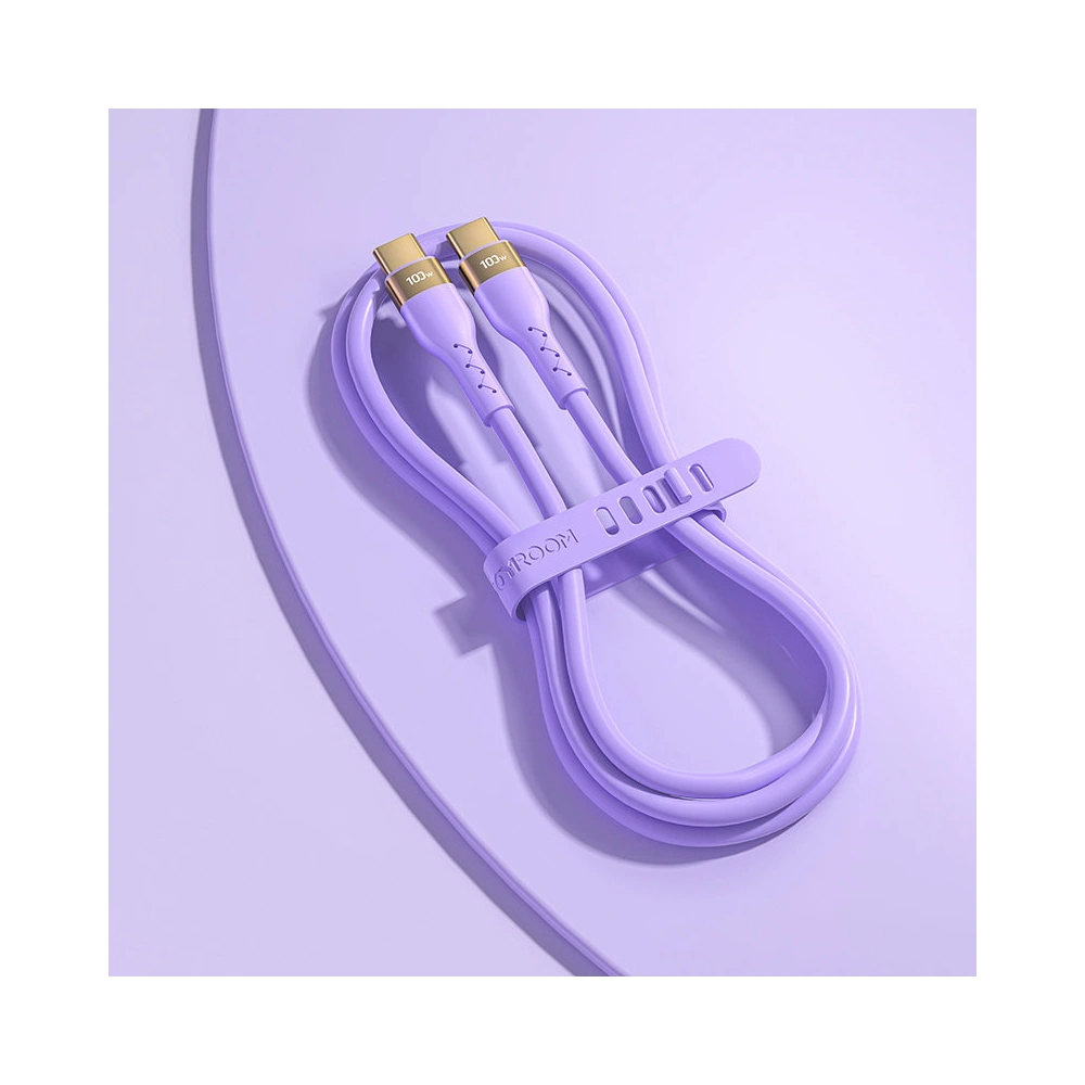 Kabel Joyroom Liquid Silicone USB/USB-C PD 100W 2m fioletowy (S-2050N18-10)