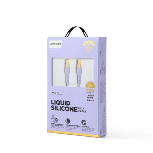 Kup Kabel Joyroom Flüssigsilikon USB/USB-C PD 100W 2m lila (S-2050N18-10) - JYR390 - {ean13} - Sklep Home Screen