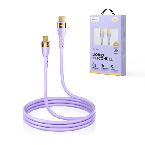 Kup Kabel Joyroom Flüssigsilikon USB/USB-C PD 100W 2m lila (S-2050N18-10) - JYR390 - {ean13} - Sklep Home Screen
