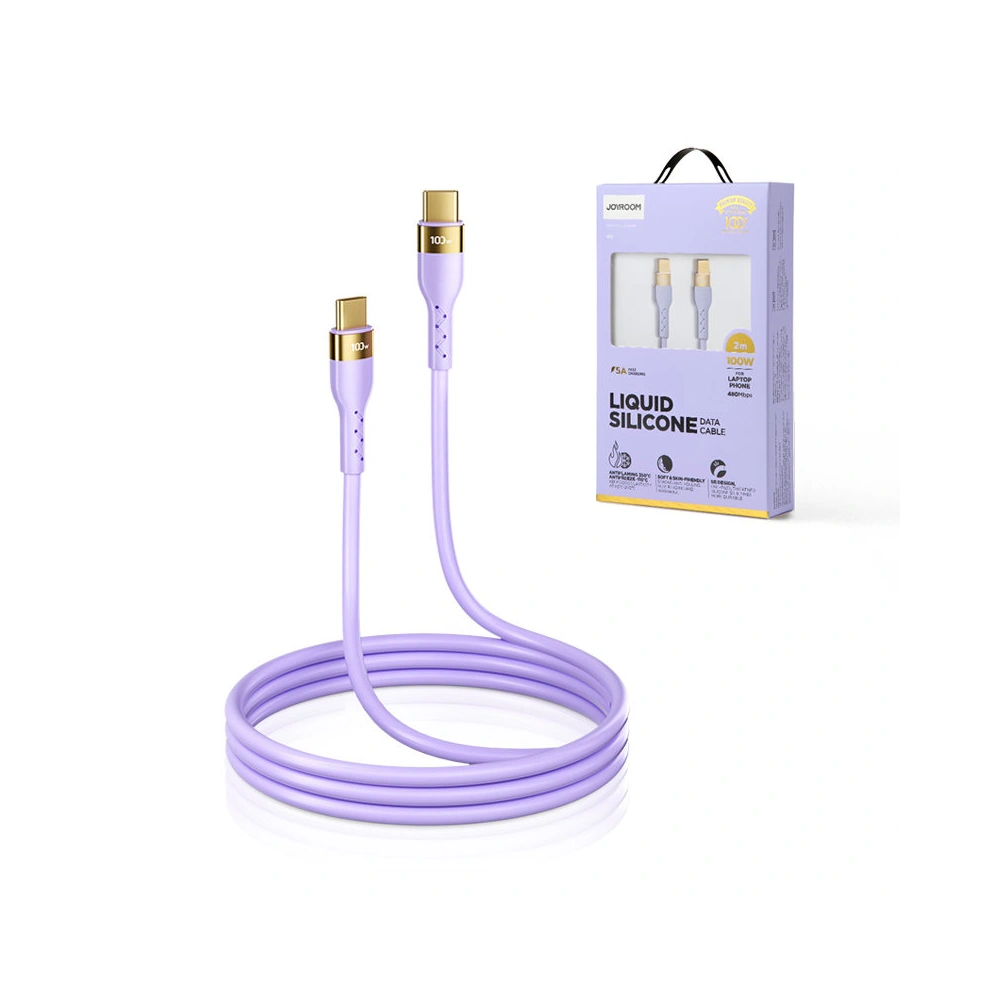 Kabel Joyroom Liquid Silicone USB/USB-C PD 100W 2m fioletowy (S-2050N18-10)