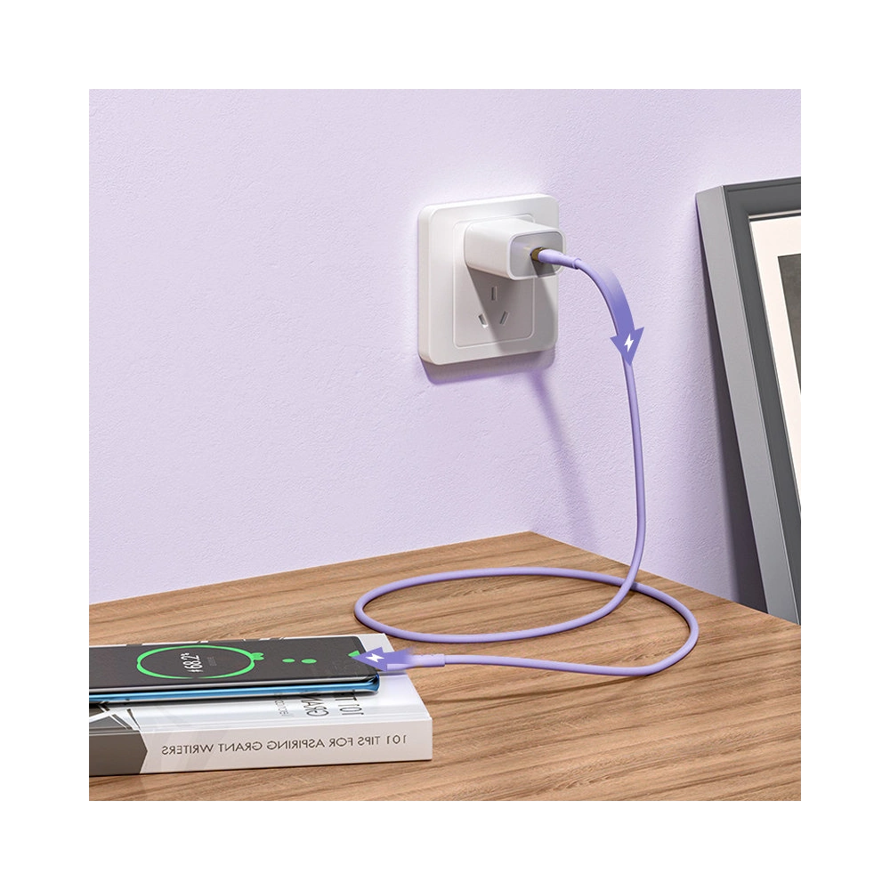 Kabel Joyroom Liquid Silicone USB/USB-C PD 100W 2m fioletowy (S-2050N18-10)