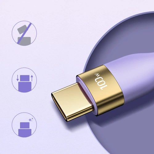 Kup Kabel Joyroom Flüssigsilikon USB/USB-C PD 100W 2m lila (S-2050N18-10) - JYR390 - {ean13} - Sklep Home Screen