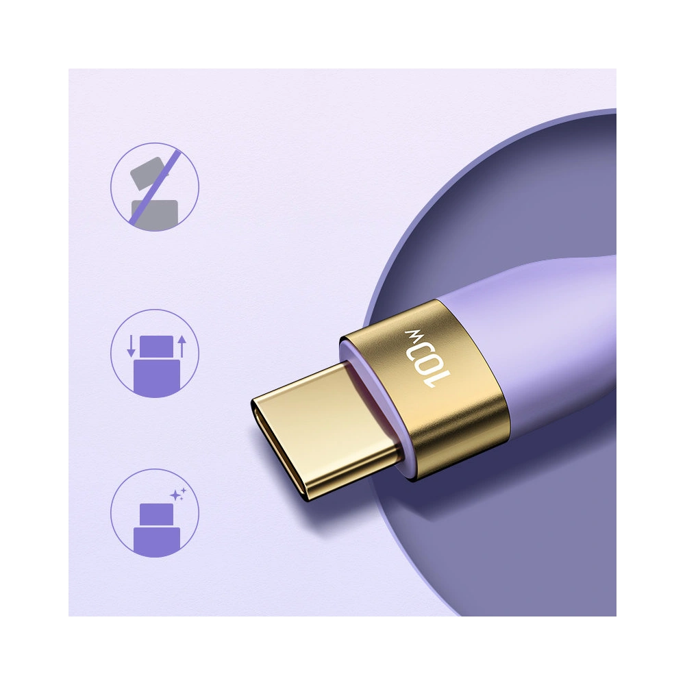 Kabel Joyroom Liquid Silicone USB/USB-C PD 100W 2m fioletowy (S-2050N18-10)