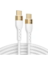 Joyroom Liquid Silicone USB-C - USB-C charging / data cable PD 100W 3m white (S-3050N18-10)