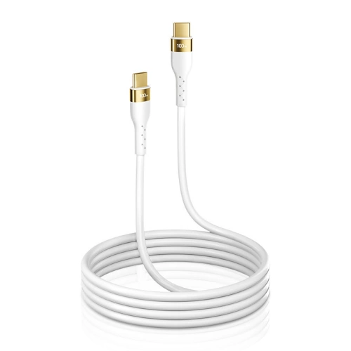 Buy Joyroom Liquid Silicone USB-C - USB-C charging / data cable PD 100W 3m white (S-3050N18-10) - JYR391 - {ean13} - Home Screen Store Europe
