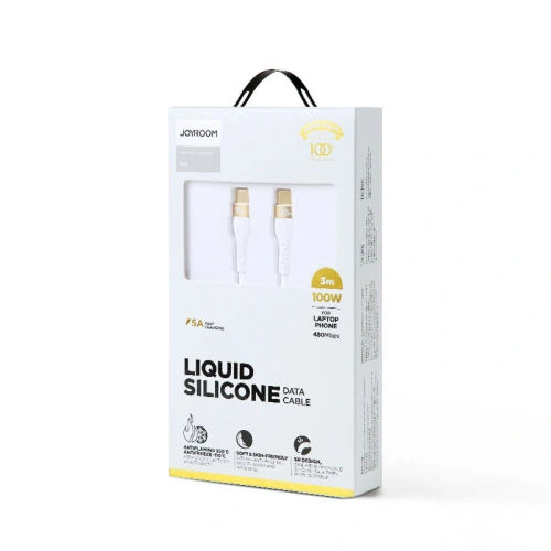 Kup Kabel Joyroom Liquid Silicone USB/USB-C PD 100W 3m biały (S-3050N18-10) - JYR391 - {ean13} - Sklep Home Screen