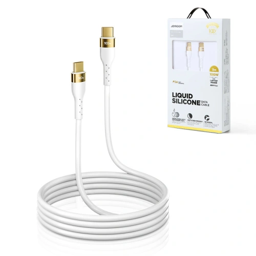 Buy Joyroom Liquid Silicone USB-C - USB-C charging / data cable PD 100W 3m white (S-3050N18-10) - JYR391 - {ean13} - Home Screen Store Europe