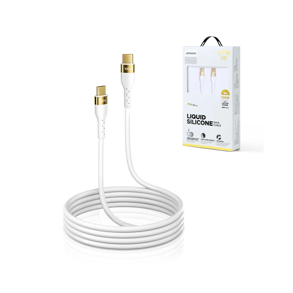 Kabel Joyroom Liquid Silicone USB/USB-C PD 100W 3m biały (S-3050N18-10)