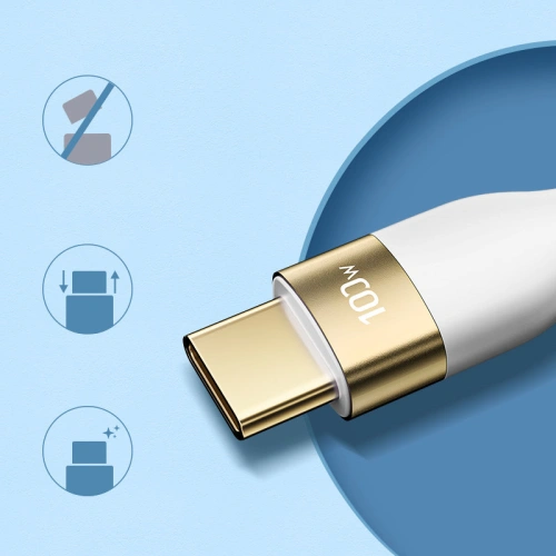 Buy Joyroom Liquid Silicone USB-C - USB-C charging / data cable PD 100W 3m white (S-3050N18-10) - JYR391 - {ean13} - Home Screen Store Europe