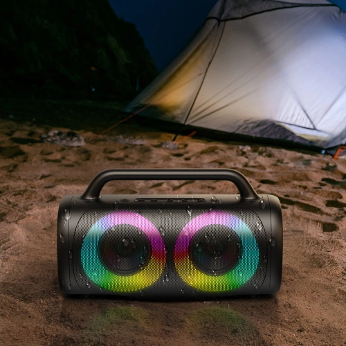 Kup Bezprzewodowy głośnik Joyroom Bluetooth 5.1 z kolorowym oświetleniem LED czarny (JR-MW02) - JYR394 - {ean13} - Sklep Home Screen