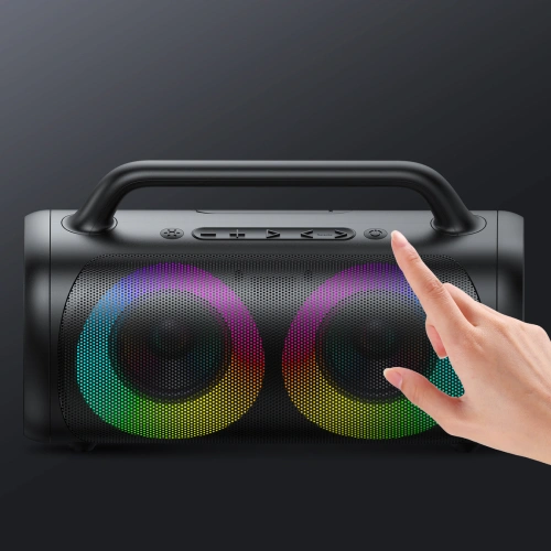 Kup Bezprzewodowy głośnik Joyroom Bluetooth 5.1 z kolorowym oświetleniem LED czarny (JR-MW02) - JYR394 - {ean13} - Sklep Home Screen