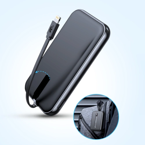 Buy Joyroom power bank with built-in Lightning cable 20W 10000mAh PD QC3.0 black (JR-L001- Lightning) - JYR419 - {ean13} - Home Screen Store Europe
