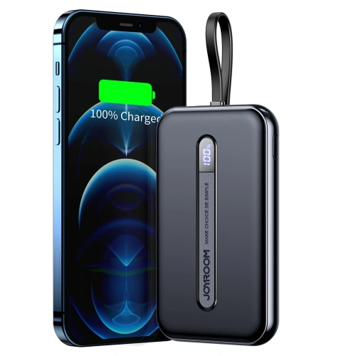 Kup Powerbank Joyroom 20W 10000mAh PD QC 3.0 z wbudowanym kablem Lightning czarny (JR-L001-lightning) - JYR419 - {ean13} - Sklep Home Screen