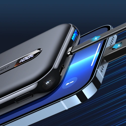 Kup Powerbank Joyroom 20W 10000mAh PD QC 3.0 beépített Lightning kábellel fekete (JR-L001-lightning) - JYR419 - {ean13} - Sklep Home Screen