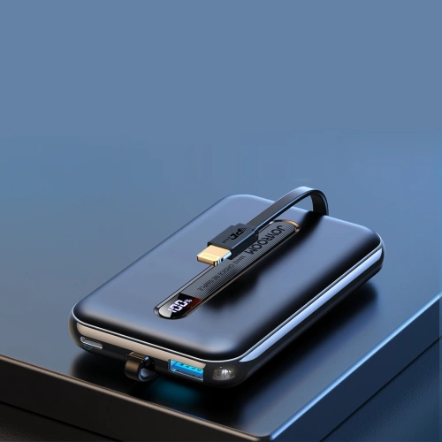 Kup Powerbank Joyroom 20W 10000mAh PD QC 3.0 z wbudowanym kablem Lightning czarny (JR-L001-lightning) - JYR419 - {ean13} - Sklep Home Screen