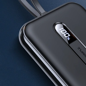 Powerbank Joyroom 20W 10000mAh PD QC 3.0 z wbudowanym kablem Lightning czarny (JR-L001-lightning)