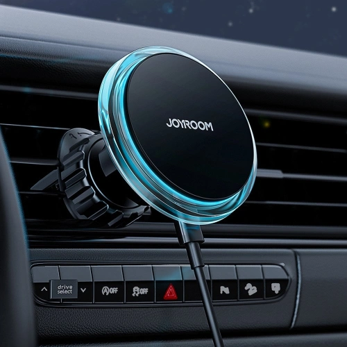 Kup Uchwyt samochodowy z ładowarką bezprzewodową Joyroom MagSafe Qi 15W na kratkę nawiewu srebrny (JR-ZS291) - JYR423 - {ean13} - Sklep Home Screen