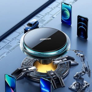 Kup Uchwyt samochodowy z ładowarką bezprzewodową Joyroom MagSafe Qi 15W na kratkę nawiewu srebrny (JR-ZS291) - JYR423 - {ean13} - Sklep Home Screen