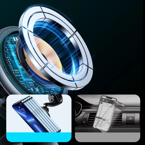 Kup Urmăritor auto cu încărcător wireless Joyroom MagSafe Qi 15W pentru tabloul de bord argintiu (JR-ZS290) - JYR425 - {ean13} - Sklep Home Screen