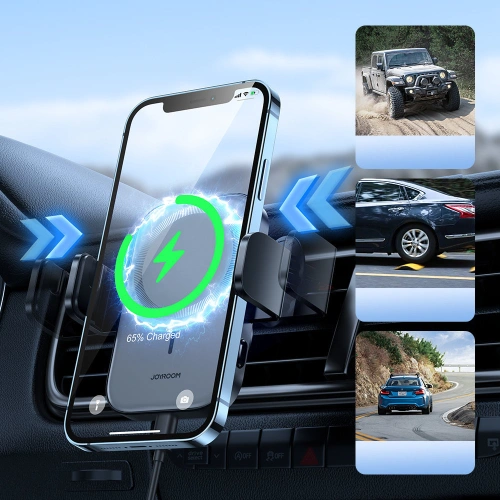 Kup Auto-Halterung mit kabelloser Ladefunktion Joyroom MagSafe Qi 15W für Lüftungsschlitze (JR-ZS295) - JYR426 - {ean13} - Sklep Home Screen