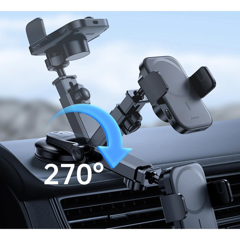 Uchwyt samochodowy z ładowarką bezprzewodową Joyroom MagSafe Qi 15W na deskę rozdzielczą (JR-ZS295)