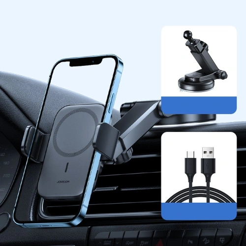 Buy Joyroom Car Magnetic Holder Qi Wireless Charger 15W (MagSafe for iPhone Compatible) for Dashboard (JR-ZS295) - JYR427 - {ean13} - Home Screen Store Europe
