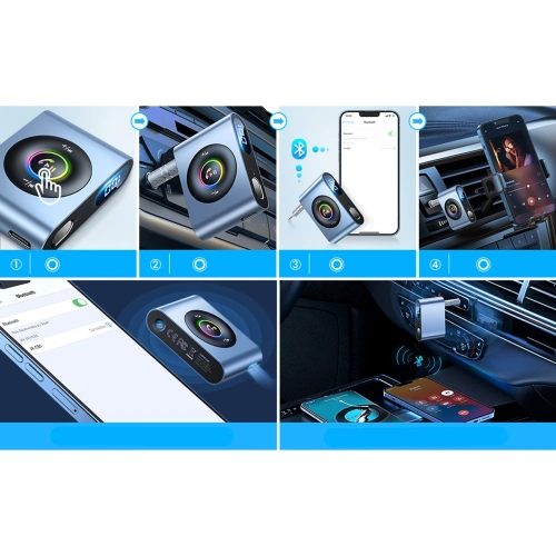 Buy Joyroom car Bluetooth 5.3 transmitter and hands-free kit for AUX 3.5mm mini jack port (JR-CB1) - JYR432 - {ean13} - Home Screen Store Europe