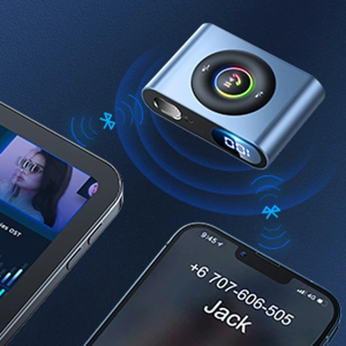 Kup Transmițător FM Joyroom Bluetooth 5.3 și set de mâini libere pentru portul AUX mini jack 3,5mm (JR-CB1) - JYR432 - {ean13} - Sklep Home Screen