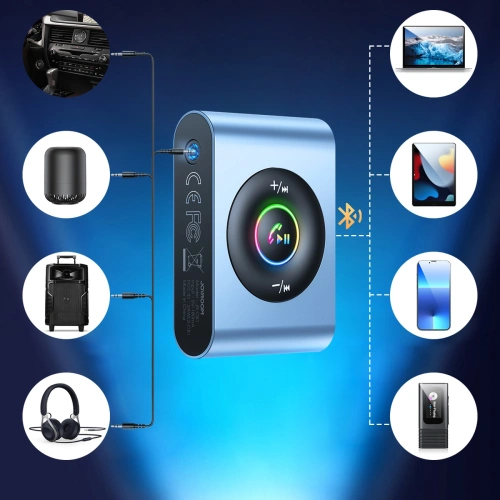 Buy Joyroom car Bluetooth 5.3 transmitter and hands-free kit for AUX 3.5mm mini jack port (JR-CB1) - JYR432 - {ean13} - Home Screen Store Europe