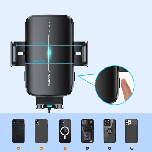 Kup Auto-Halterung mit kabellosem Ladegerät Joyroom 15W für Armaturenbrett schwarz (JR-ZS245) - JYR434 - {ean13} - Sklep Home Screen