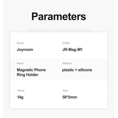 Kup Magnetický kroužek Joyroom černý (JR-Mag-M1) [2 PACK] - JYR437 - {ean13} - Sklep Home Screen
