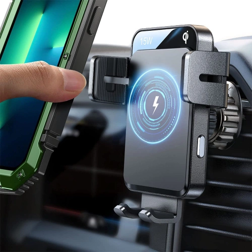 Kup Automatický automobilový držák s bezdrátovou nabíječkou Joyroom na ventilační mřížku Qi 15W (JR-ZS219) - JYR444 - {ean13} - Sklep Home Screen