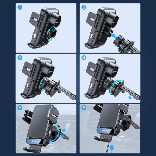 Kup Automatischer Auto-Halter mit kabellosem Ladegerät Joyroom für Lüftungsgitter Qi 15W (JR-ZS219) - JYR444 - {ean13} - Sklep Home Screen