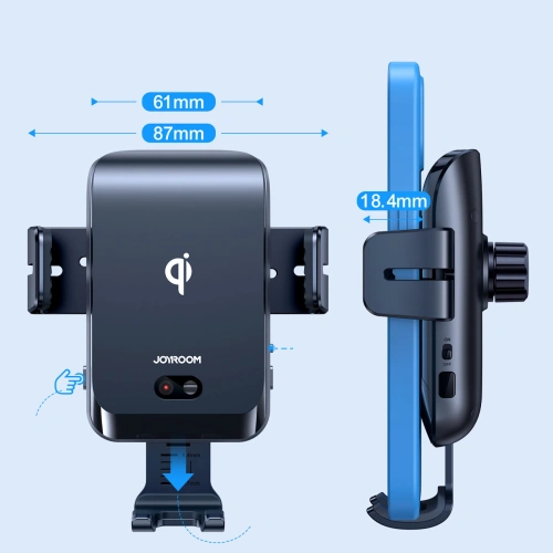 Kup Automatischer Auto-Halter mit kabellosem Ladegerät Joyroom für Lüftungsgitter Qi 15W (JR-ZS214) - JYR445 - {ean13} - Sklep Home Screen