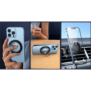 Buy Joyroom kit multifunctional magnetic car holder ring phone support black (JR-ZS294) - JYR446 - {ean13} - Home Screen Store Europe