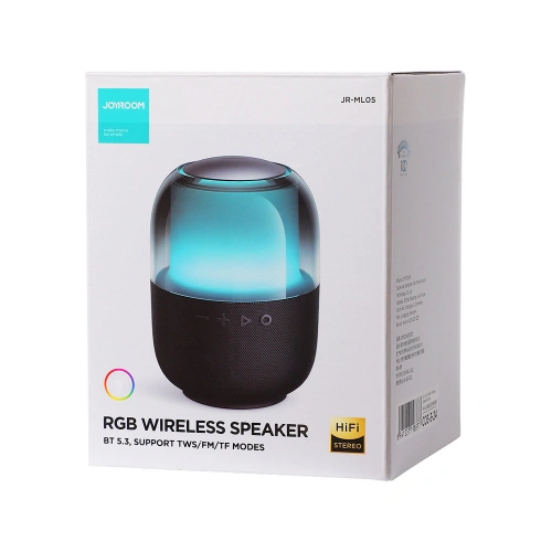 Kup Vezeték nélküli hangszóró Joyroom Bluetooth 5.3 RGB 8W fekete (JR-ML05) - JYR447 - {ean13} - Sklep Home Screen