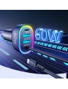 Kup Încărcător auto Joyroom 4 în 1 PD, QC3.0, AFC, FCP + cablu USB-C 1,6m 60W negru (JR-CL19) - JYR448 - {ean13} - Sklep Home Screen